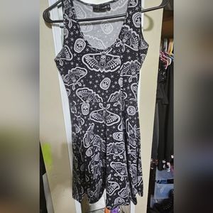 Sourpuss death moth skater dress